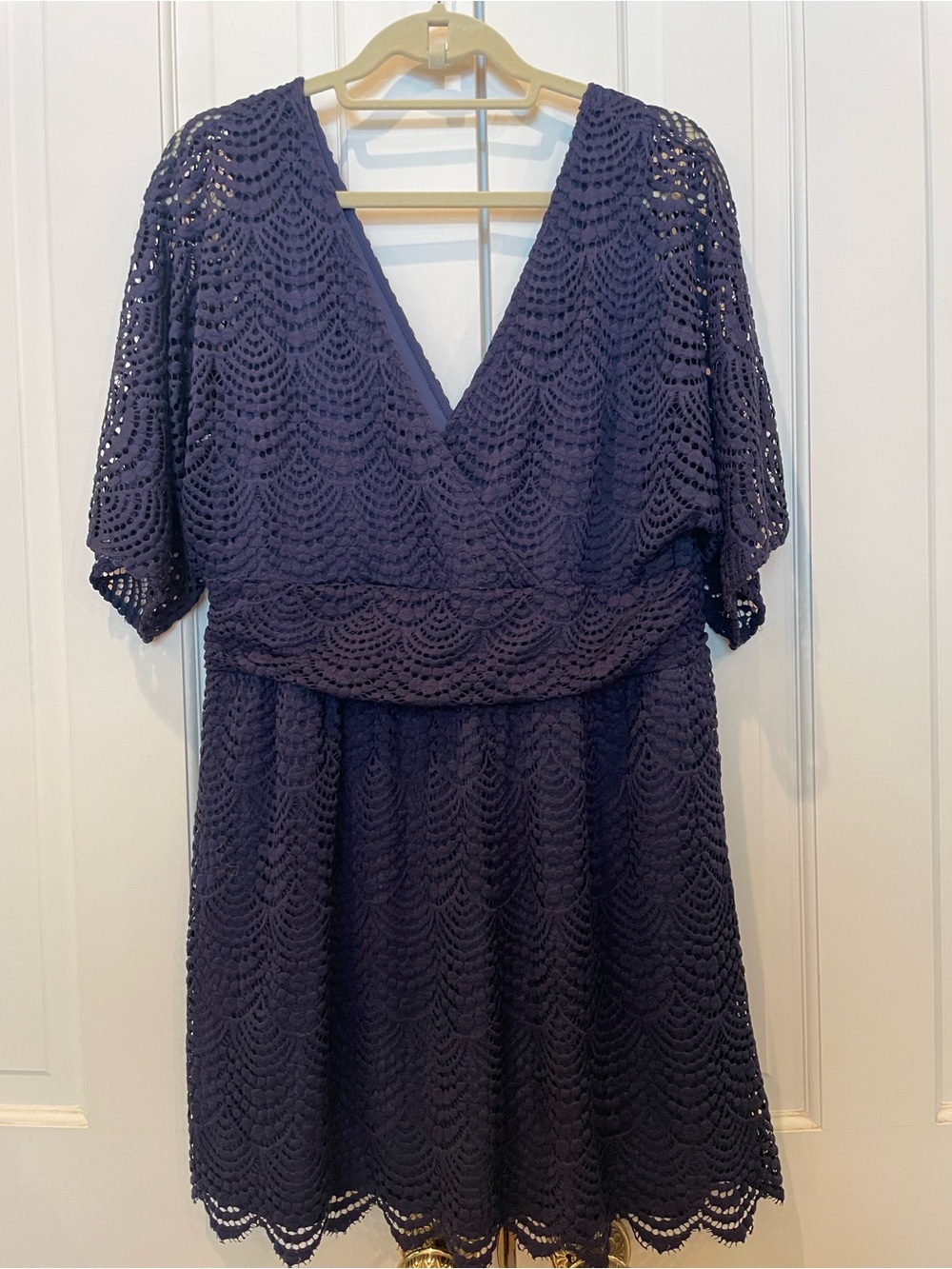 NWT Lilly Pulitzer Navy Crochet Lace Parigi skirt romper retail 198$